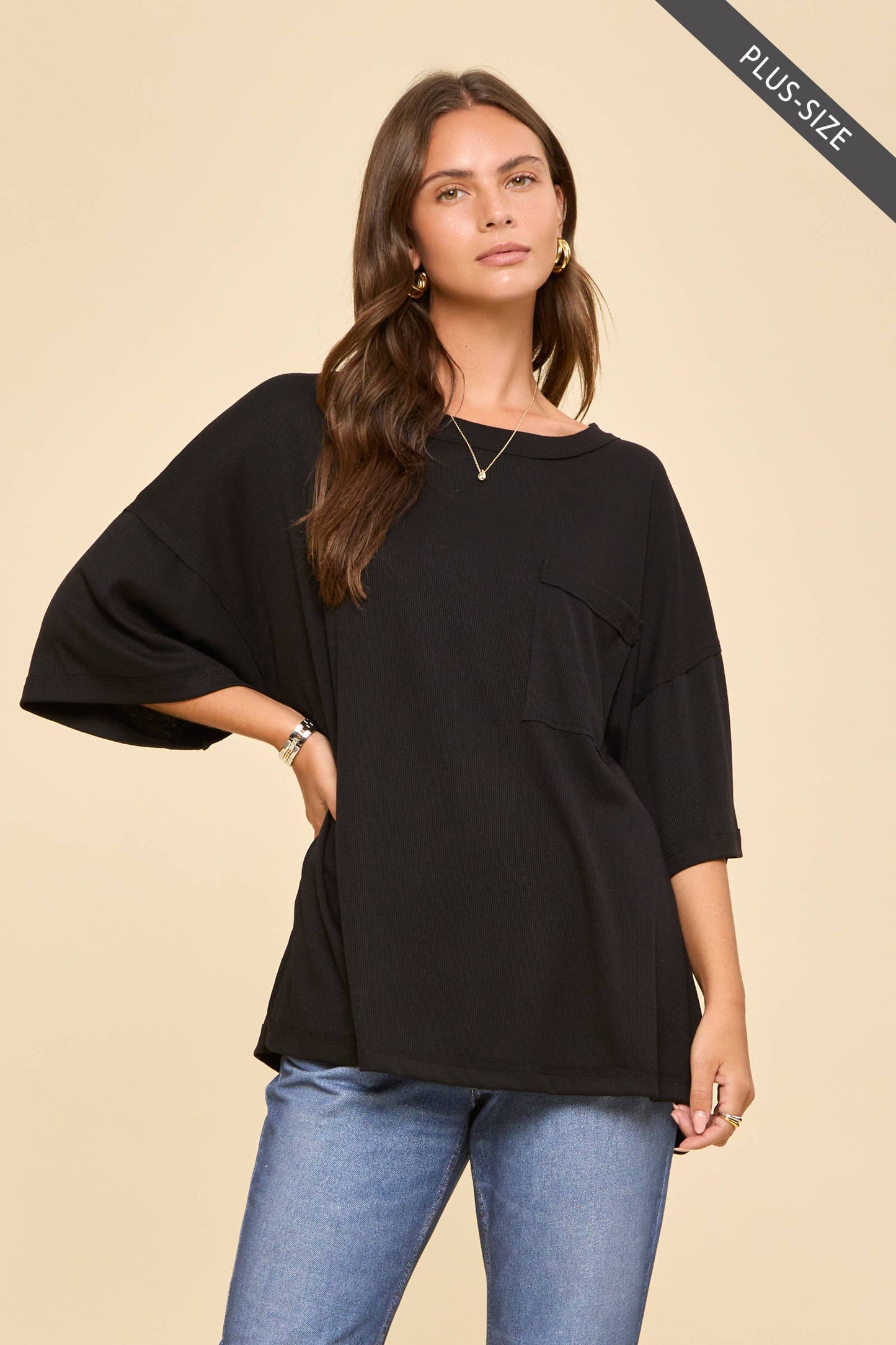 Ribbed Boyfriend Knit Top