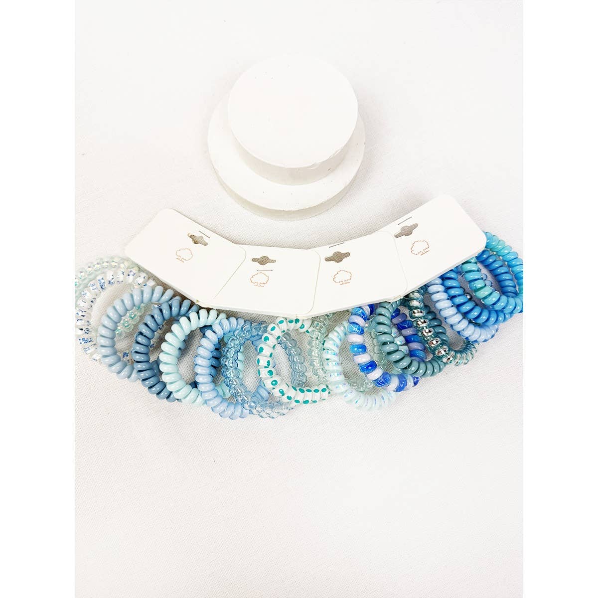 Blue Spiral Hair Ties