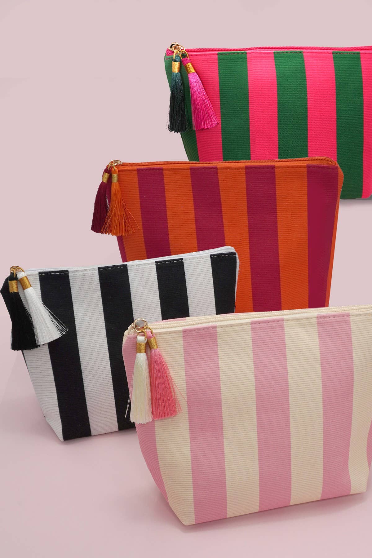 Striped Tassel Bag