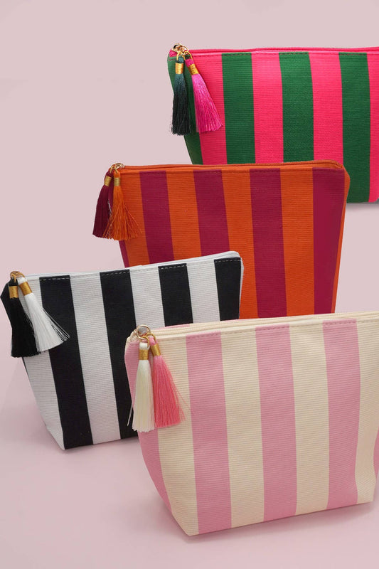 Striped Tassel Bag