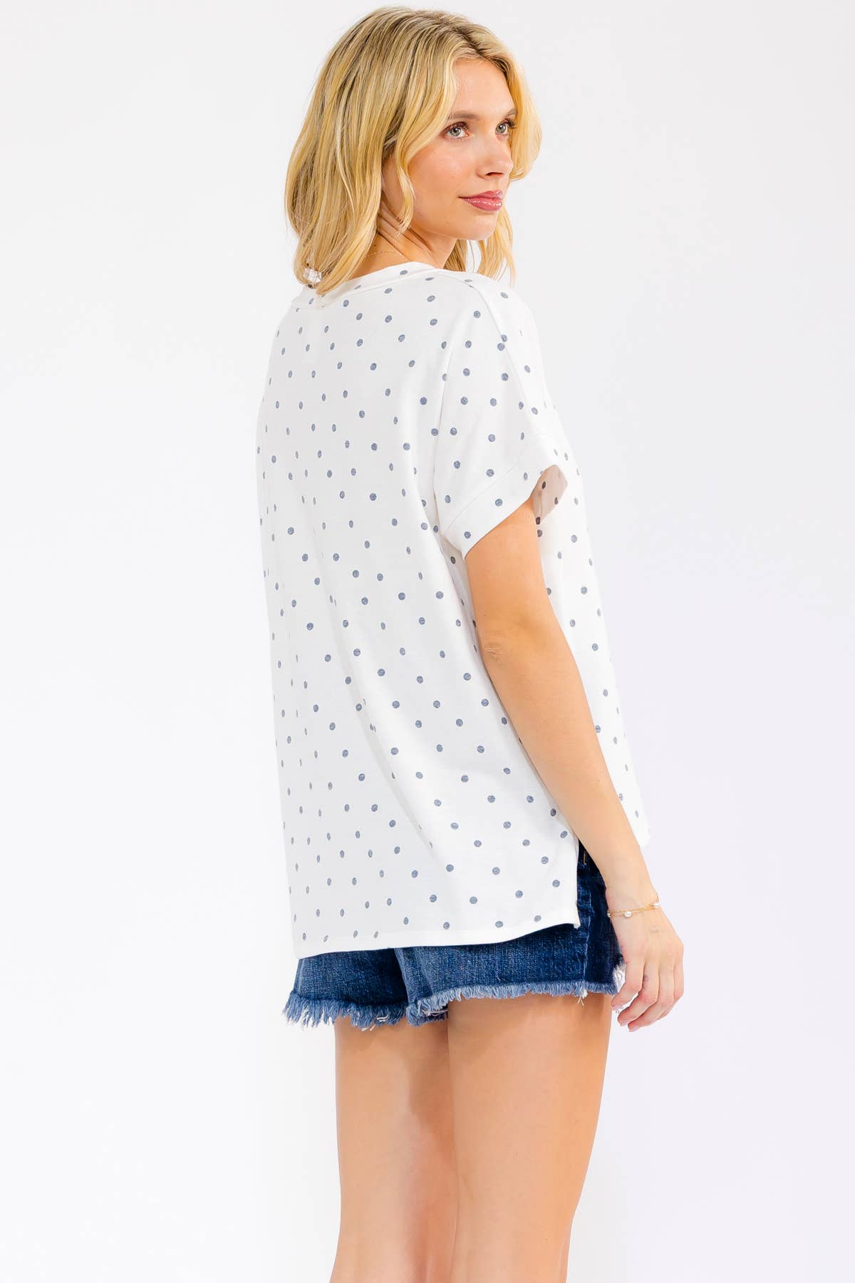 Polka Dot Flowy Top