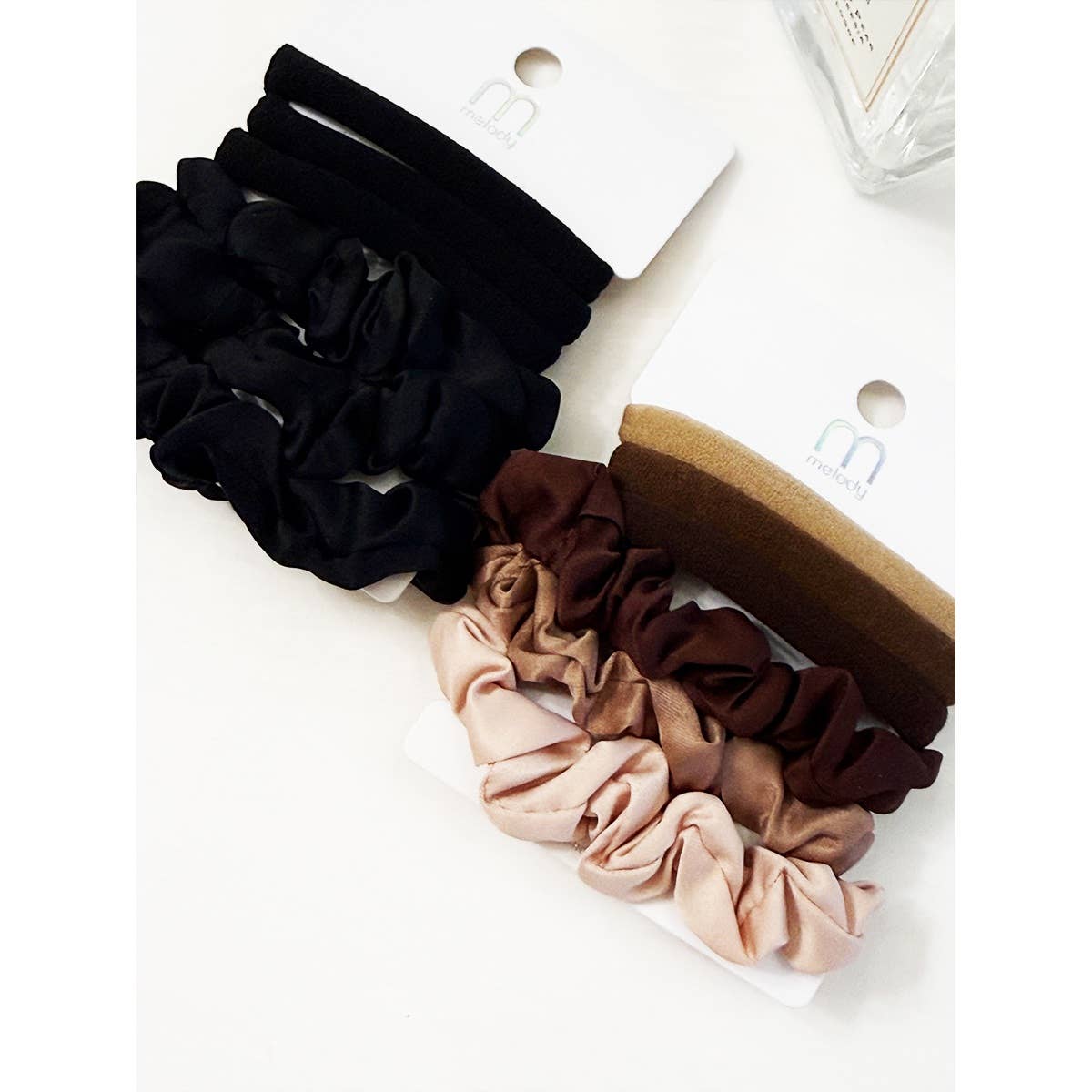 Brown Tones Tie and Scrunchie Set
