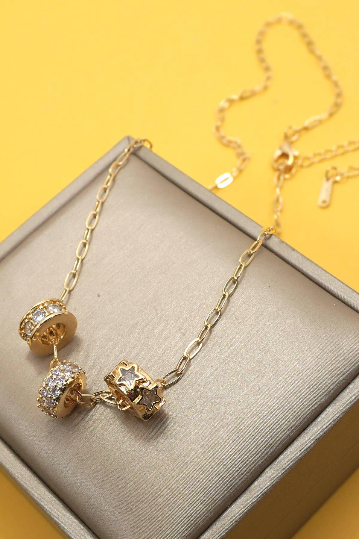 Barrel Rhinestone Necklace
