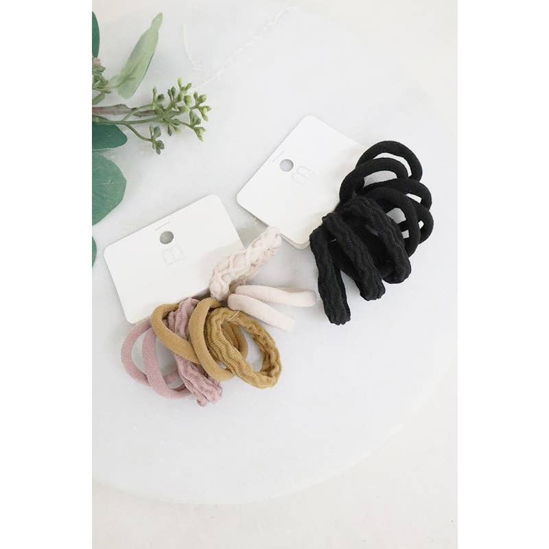 Neutrals Rolled Hair Tie Set