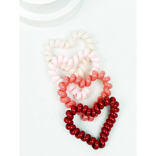Heart Spiral Hair Tie Set