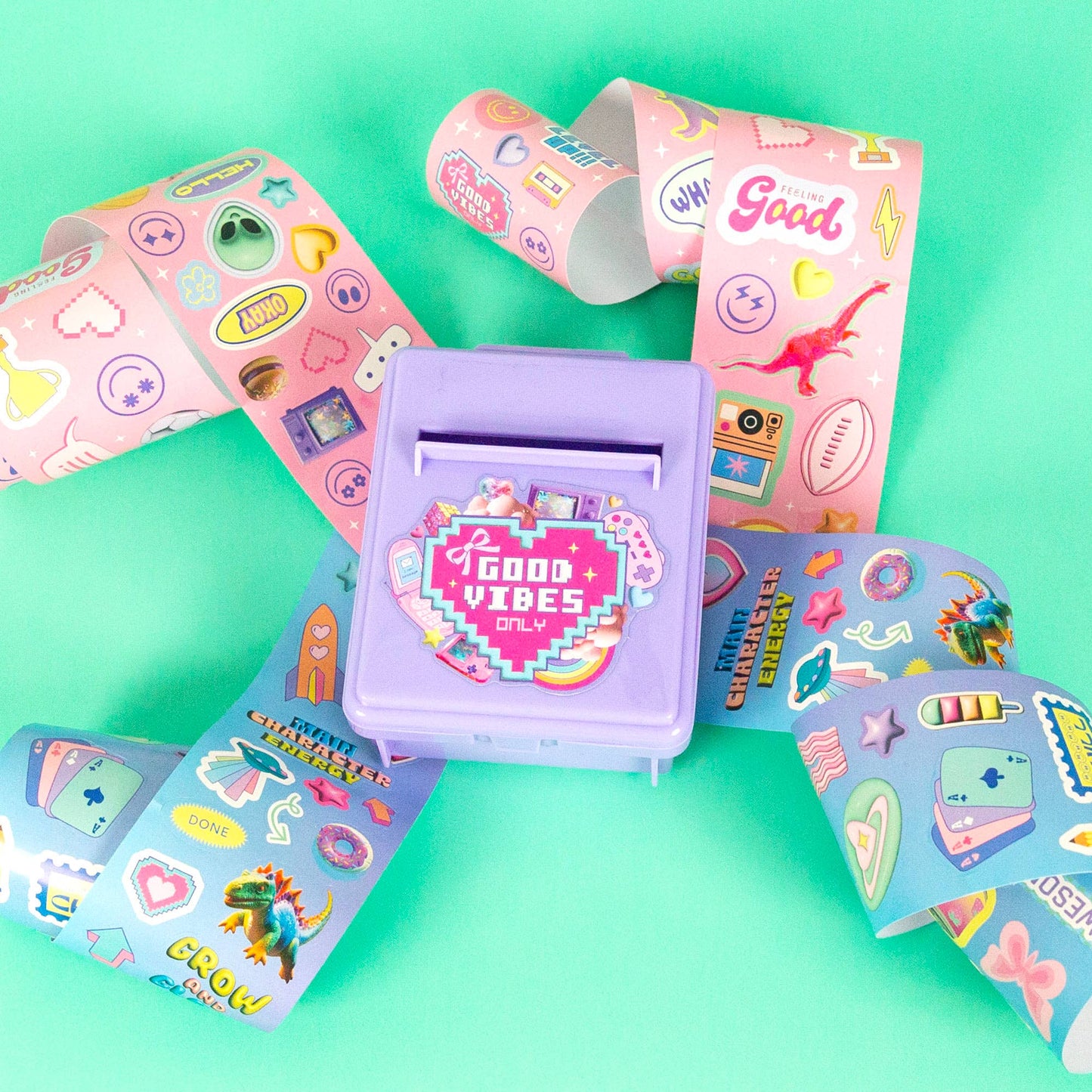 Good Vibes Kids Sticker Dispenser Set - Ages 6+