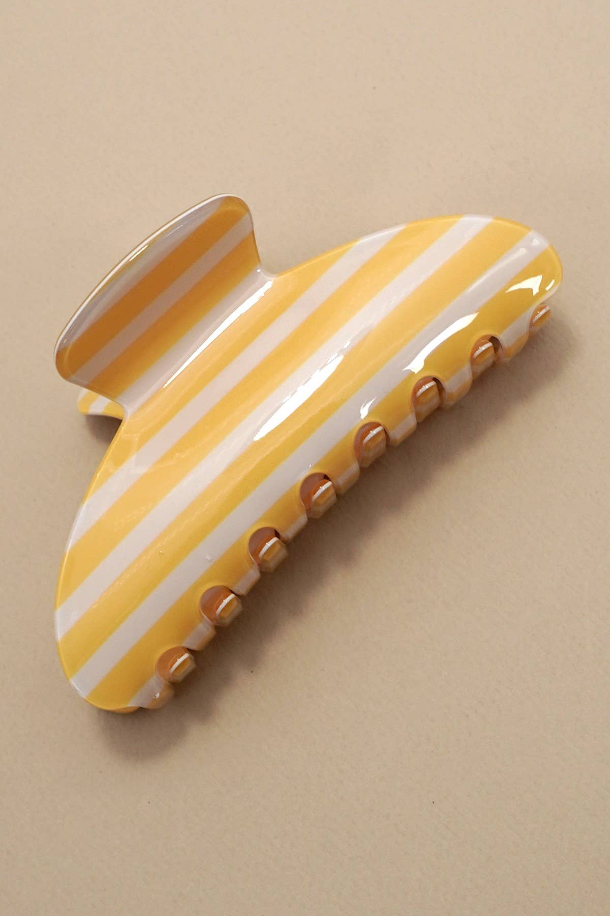 Oval Stripe Hair Claw Clip