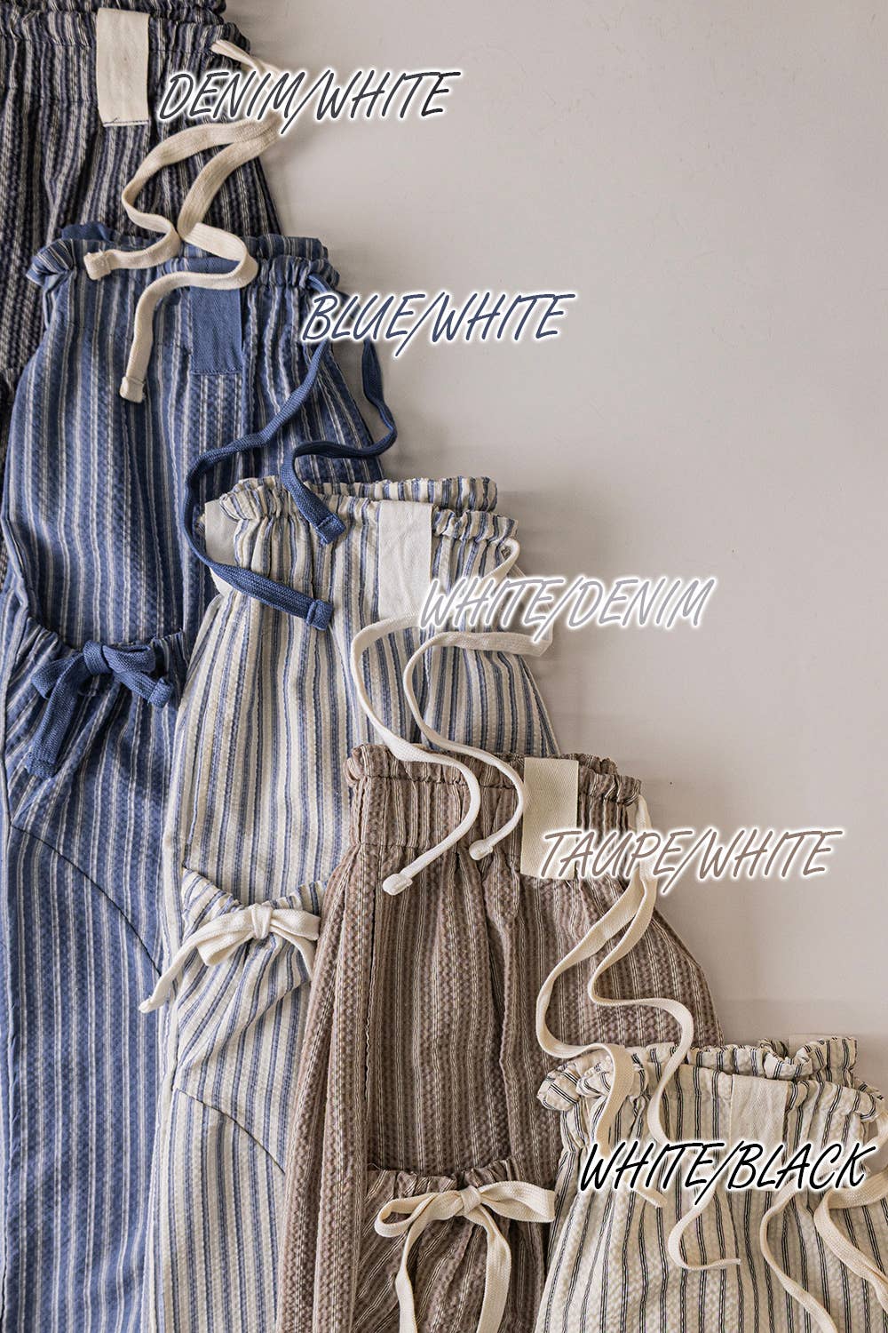 Stripe Textured Woven Pants