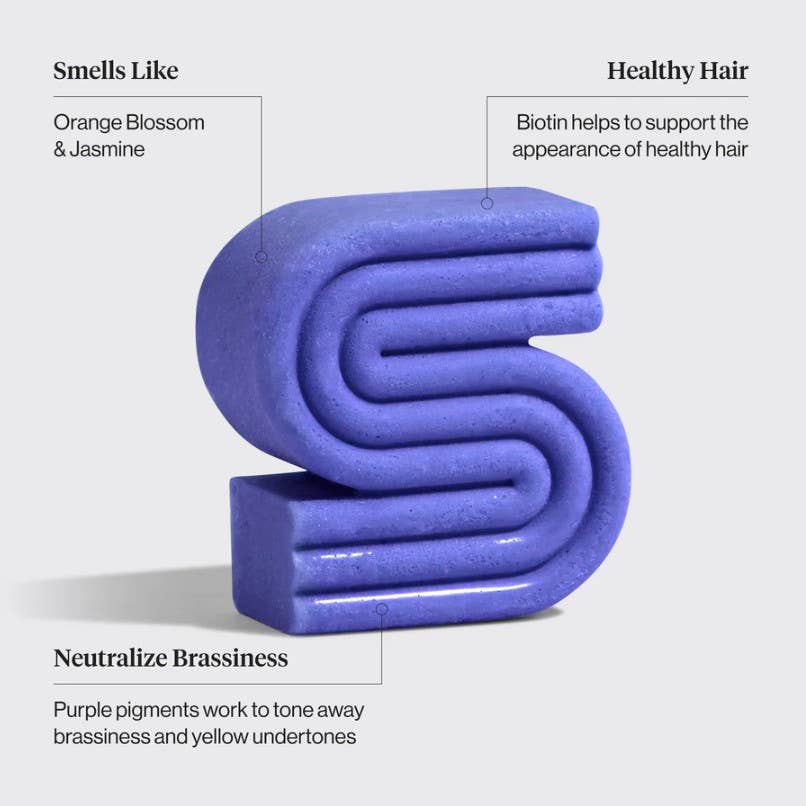 Purple Toning Shampoo Bar for Color Treated & Grey Hair