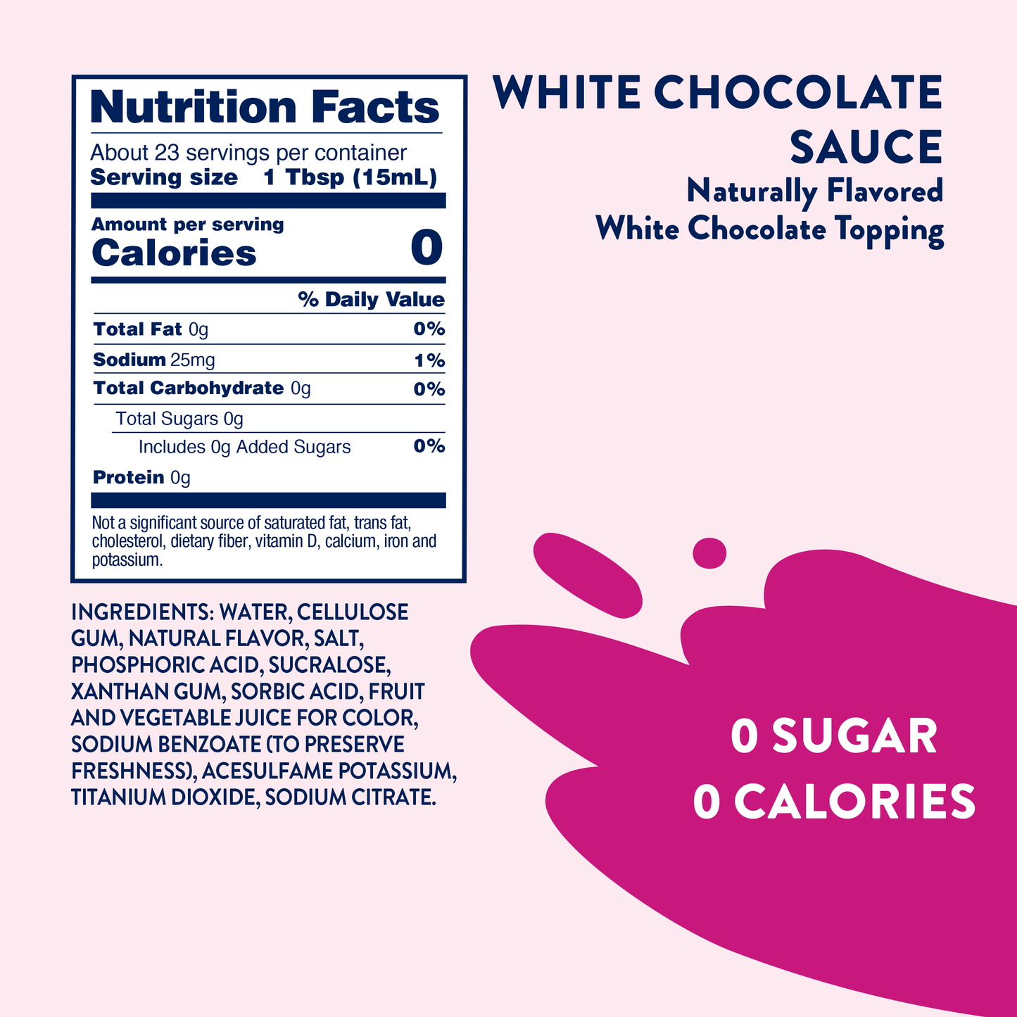 Sugar Free White Chocolate Sauce