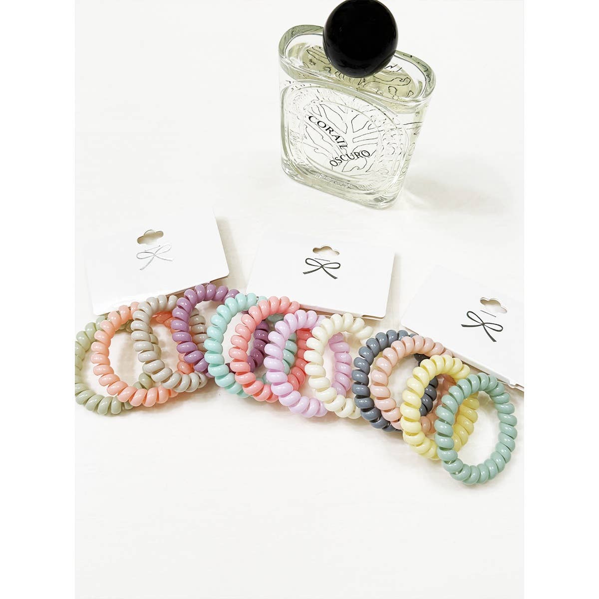 Pastel Spiral Hair Tie Set