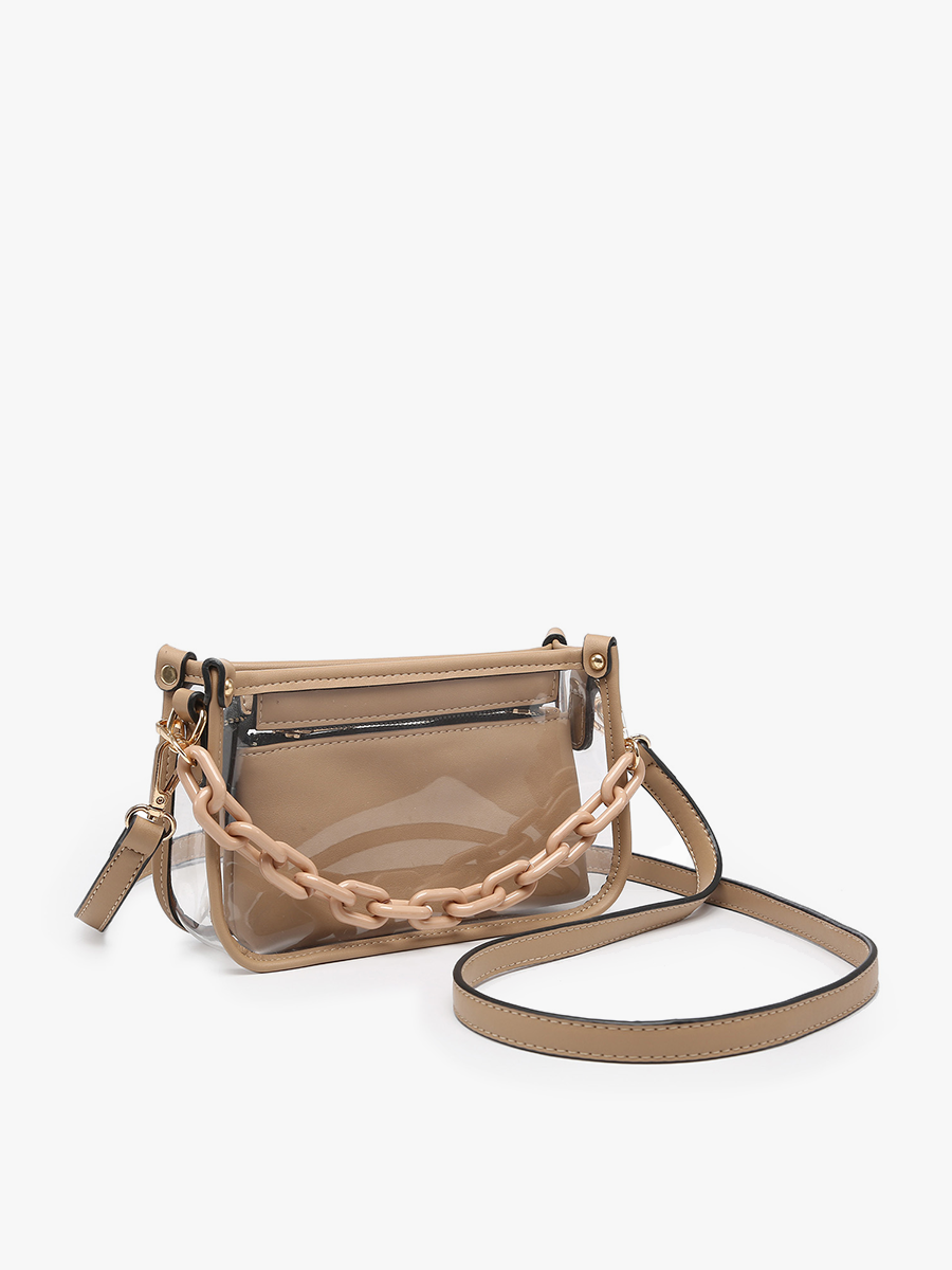 Jessica Stadium Clear Crossbody Bag – Chain Strap