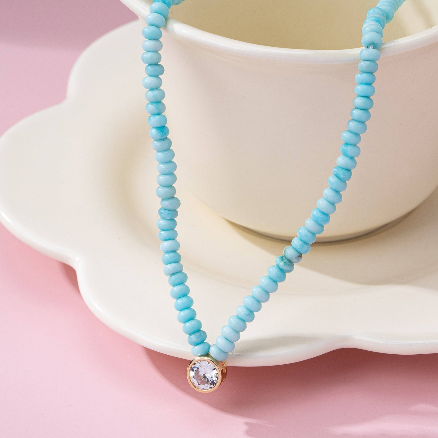 Natural Stone Beaded Necklace