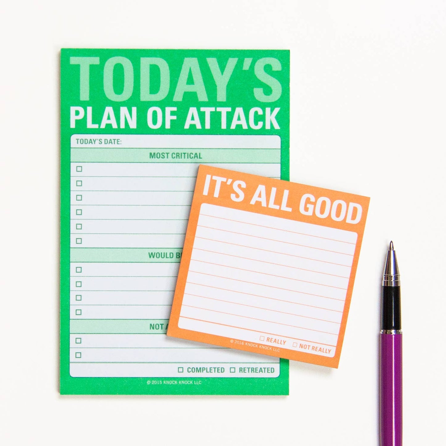 Today's Plan of Attack Great Big Sticky Notes
