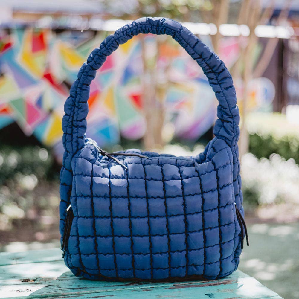 Navy Oversized Quilted Bag