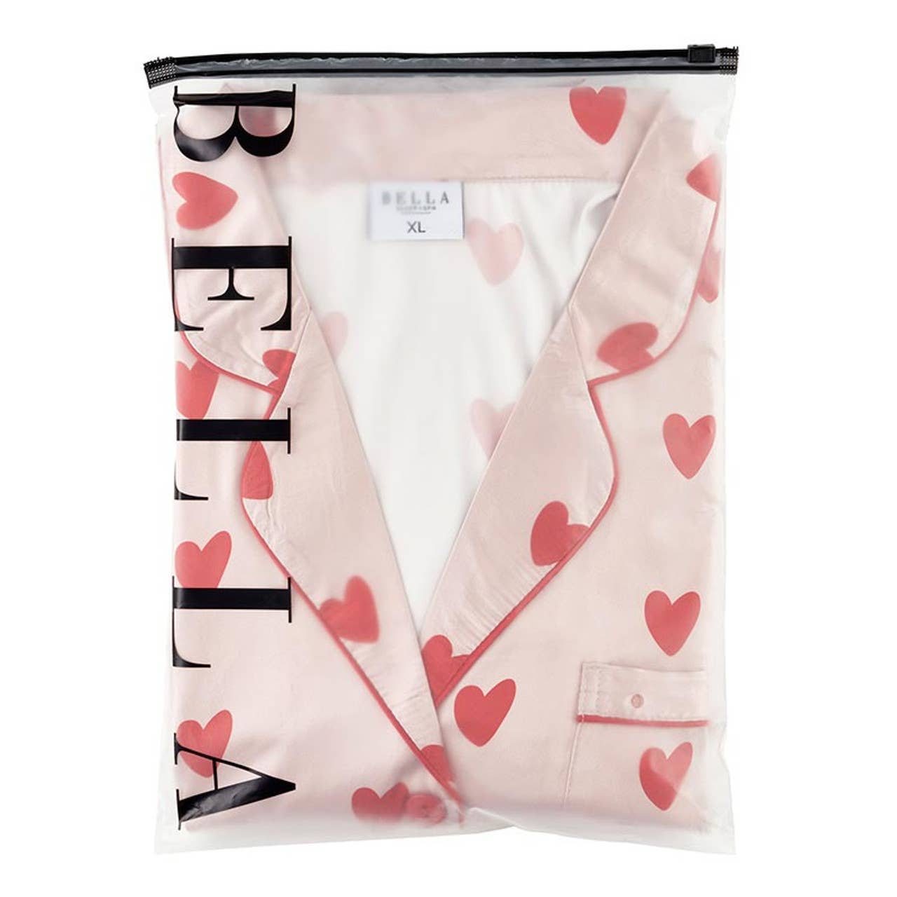 Shorts Pajamas + Velvet Ties - Pink Hearts