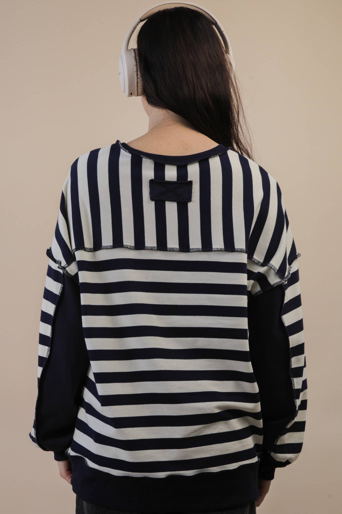 Oversized Striped Rugby Top