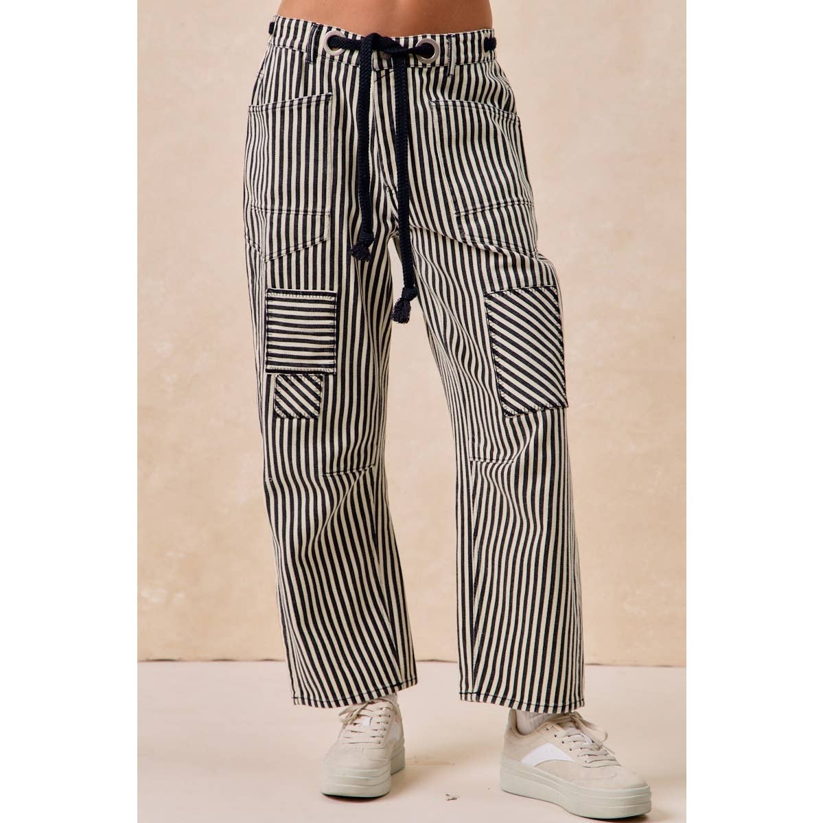 Striped Twill Pants