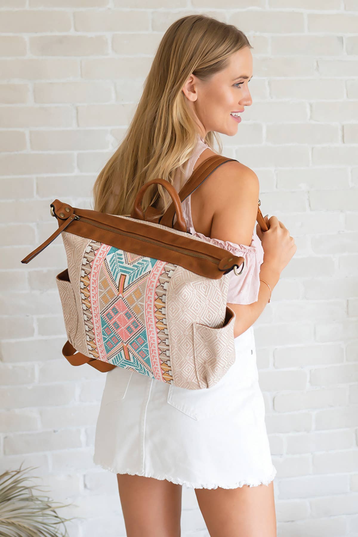 Lexie Aztec Backpack/Satchel