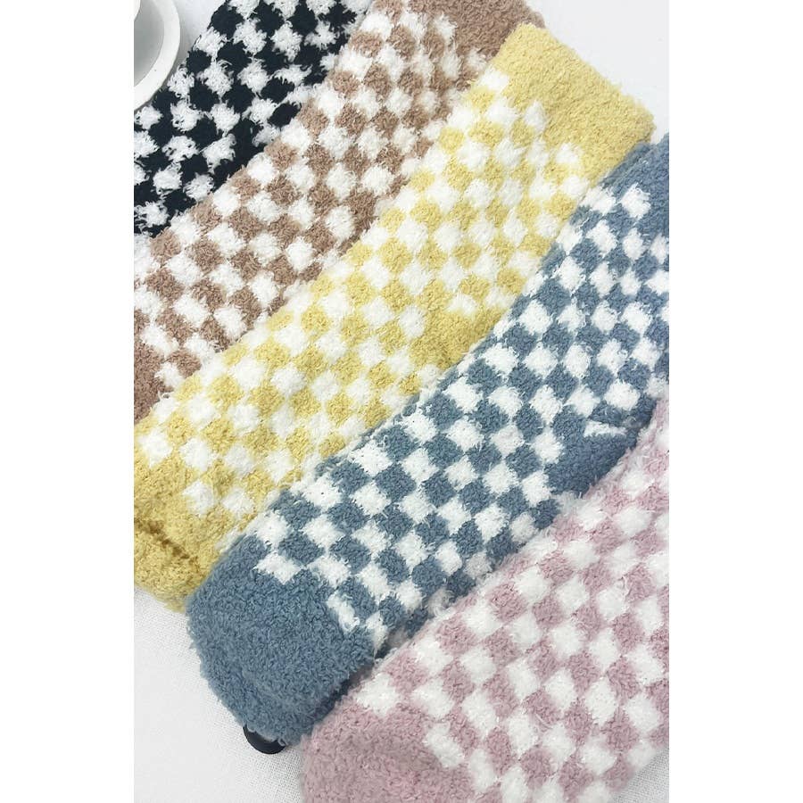 Checker Fleece Socks