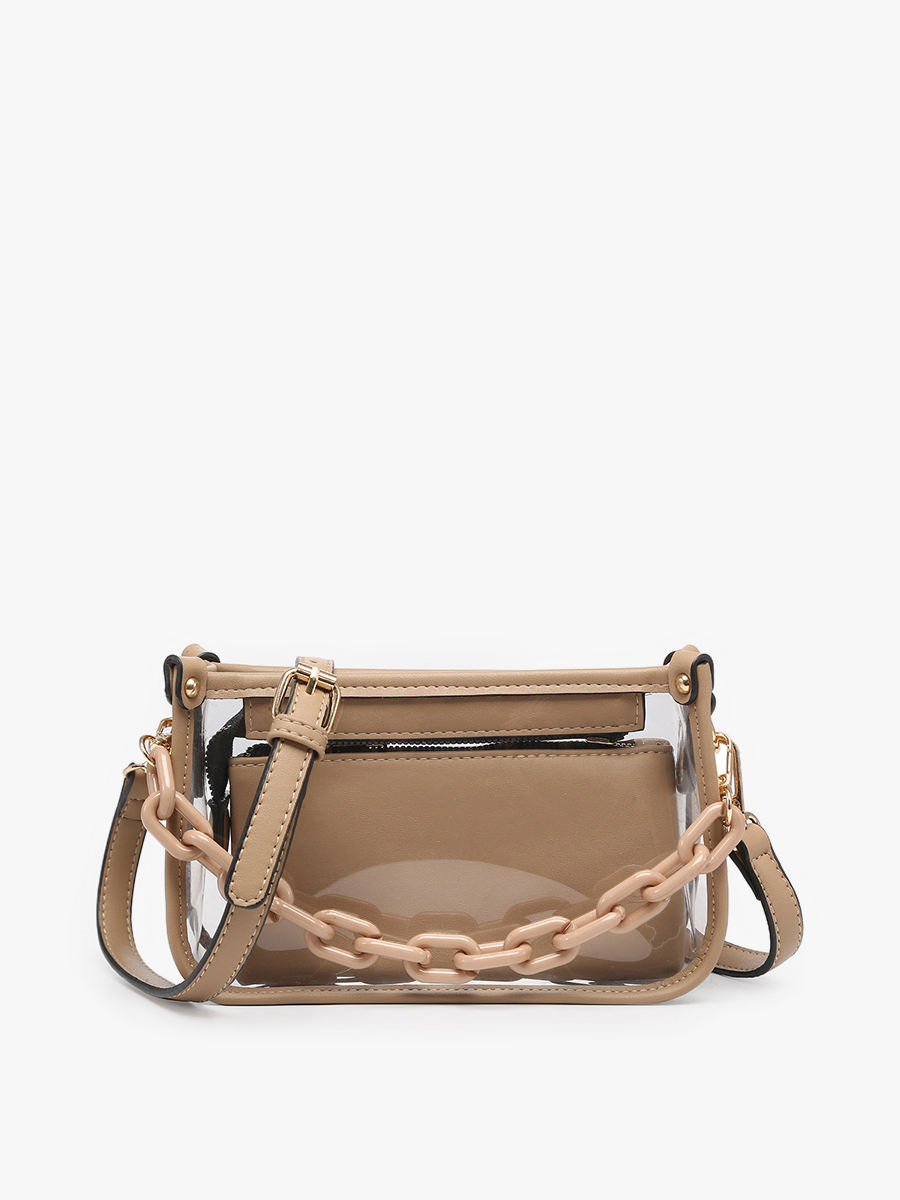 Jessica Stadium Clear Crossbody Bag – Chain Strap