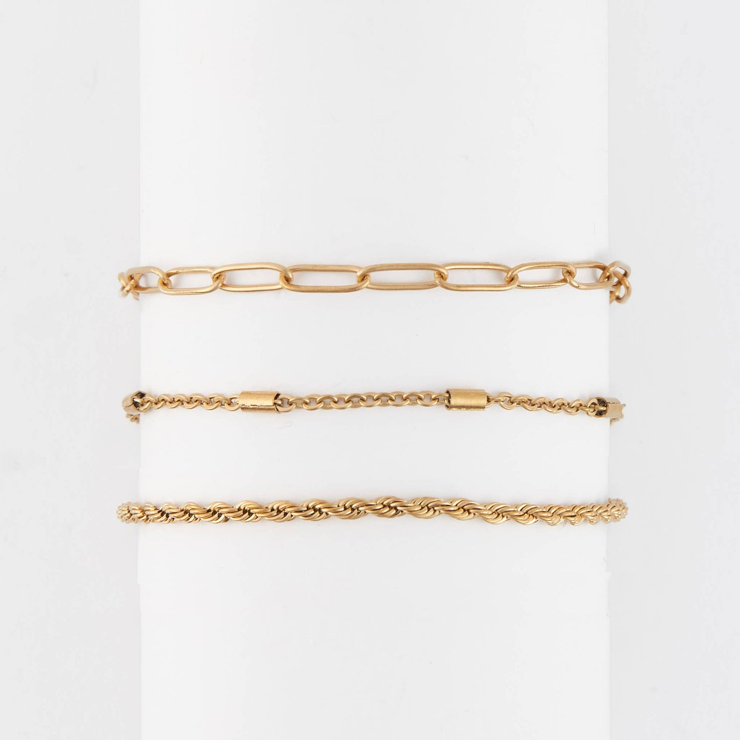 Waterproof Bracelets Narelle Twisted Chain Trio Set
