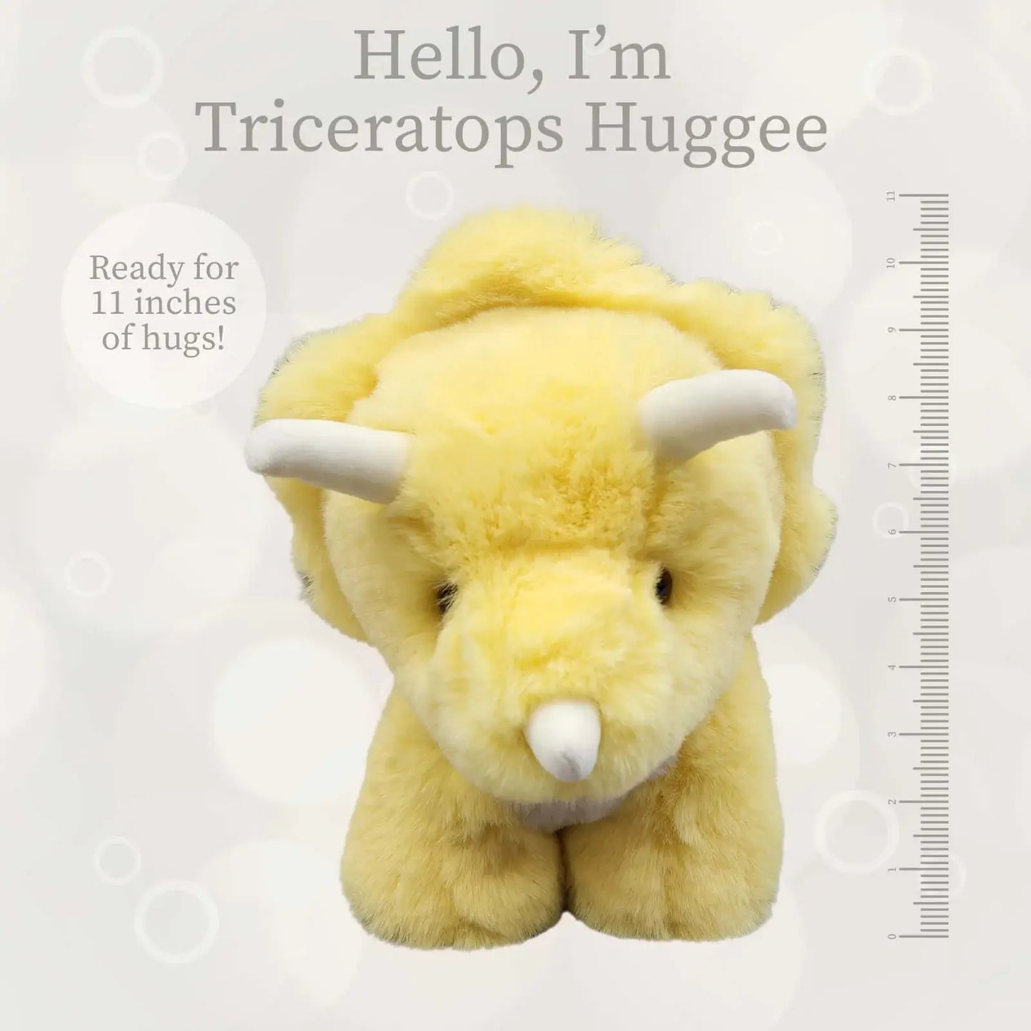 World's Softest 11 inch - Baby Yellow Triceratops Plush Toy