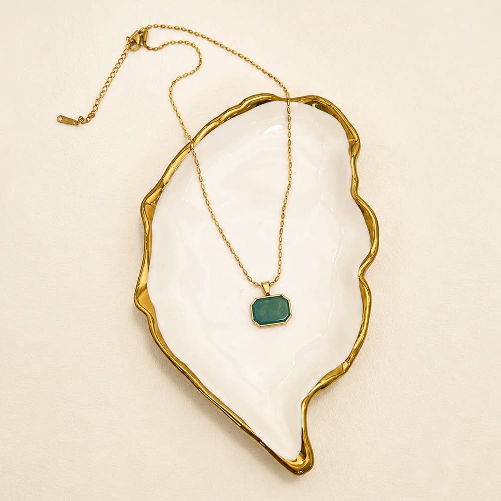18K Tarnish Free Gemstone Necklace