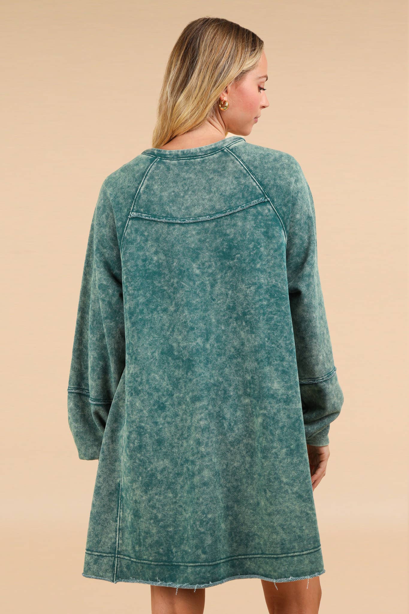 Mineral Washed Oversized Mini Dress