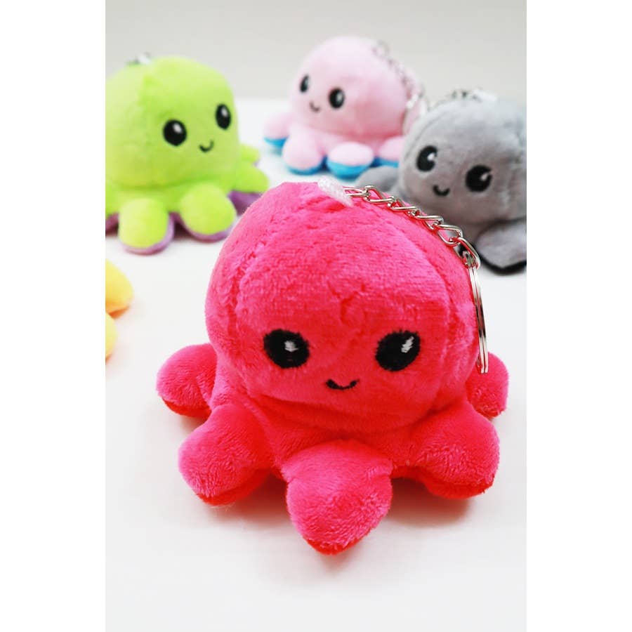 Mini Reversible Octopus Plushie Keychain