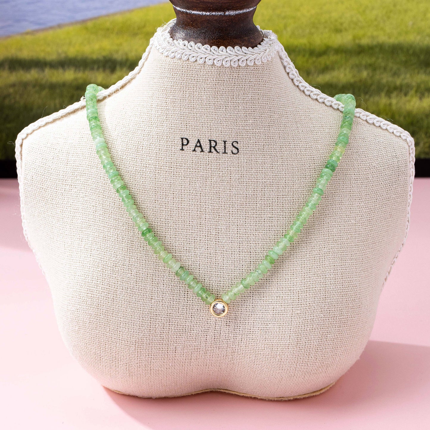 Natural Stone Beaded Necklace