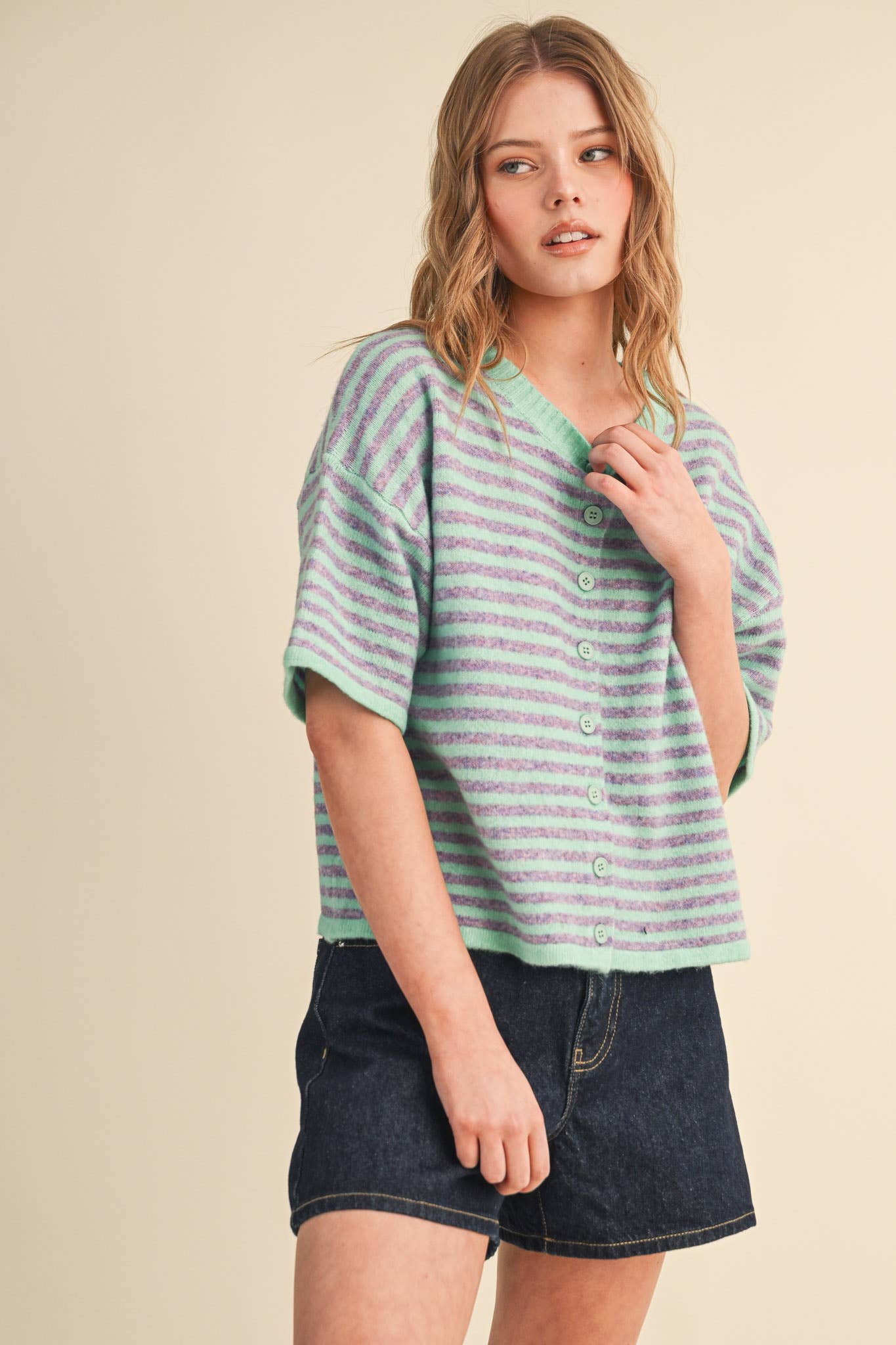 Lilly Striped Sweater Cardigan
