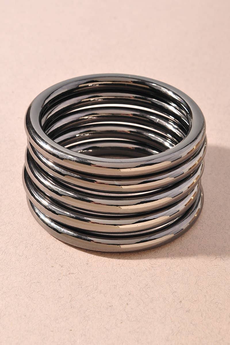 Layered Band Statement Cuff Bracelet
