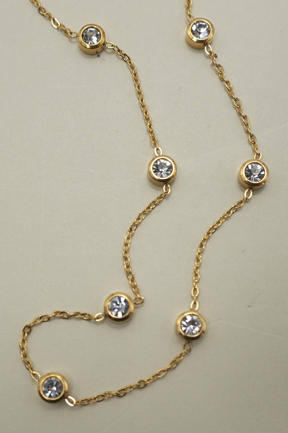 Waterproof Diamond Dot Necklace