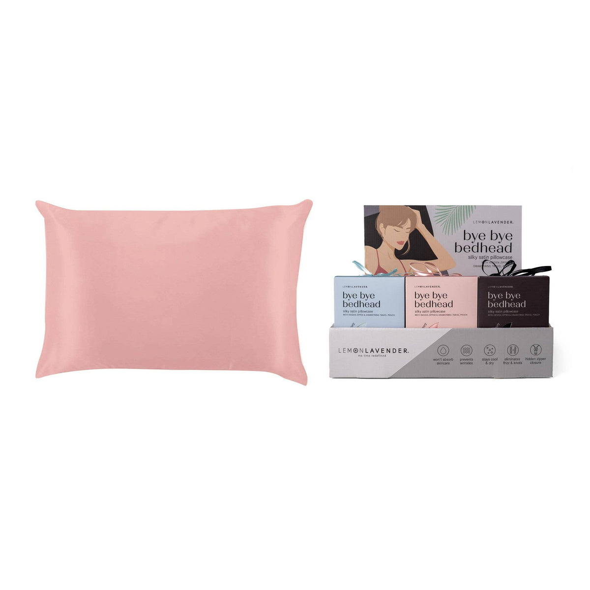 Lemon Lavender Silky Satin Pillowcase