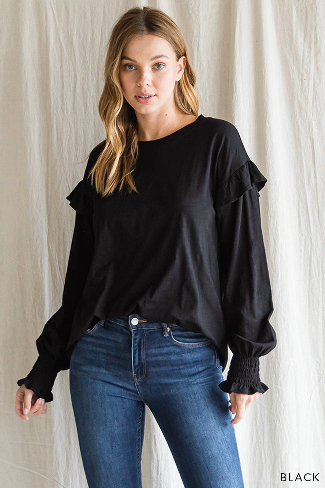 Women's Cotton Ruffle Top