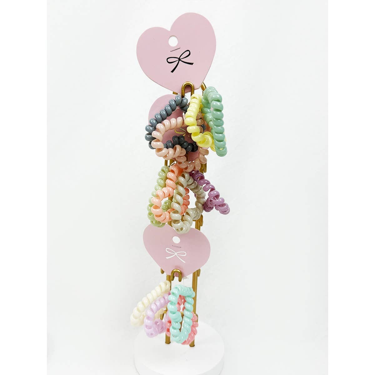 Heart Shape of Spiral Hair Tie Set