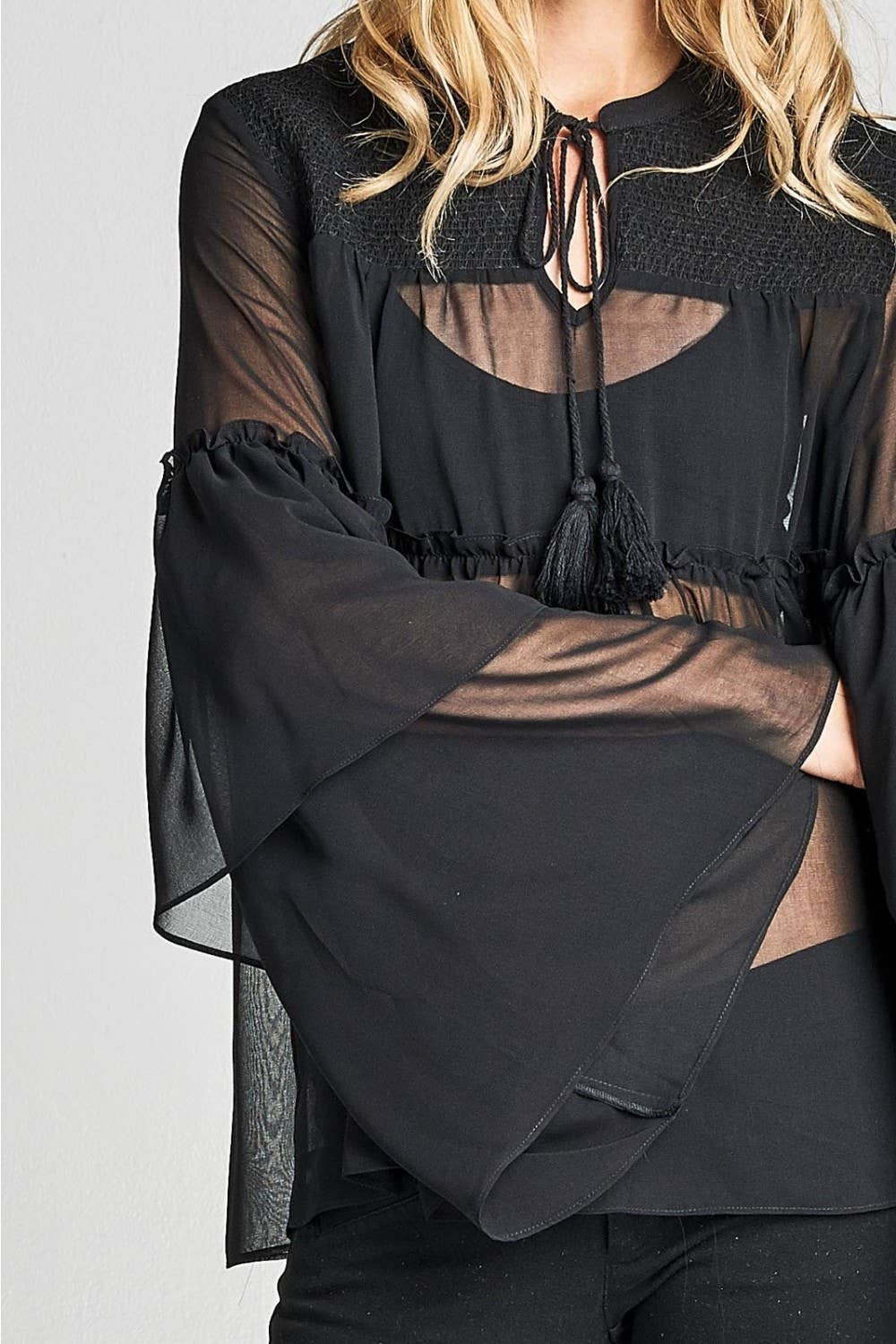 Sheer Layered Boho Top