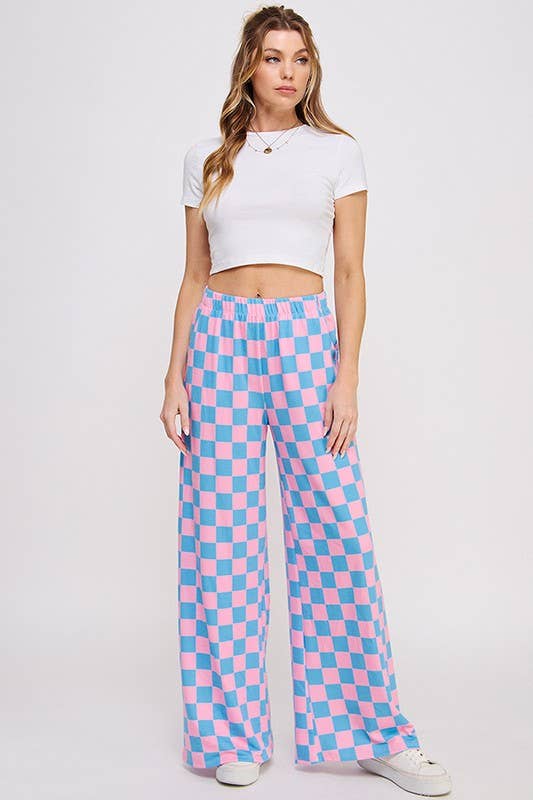 Plus Checkerboard Pants