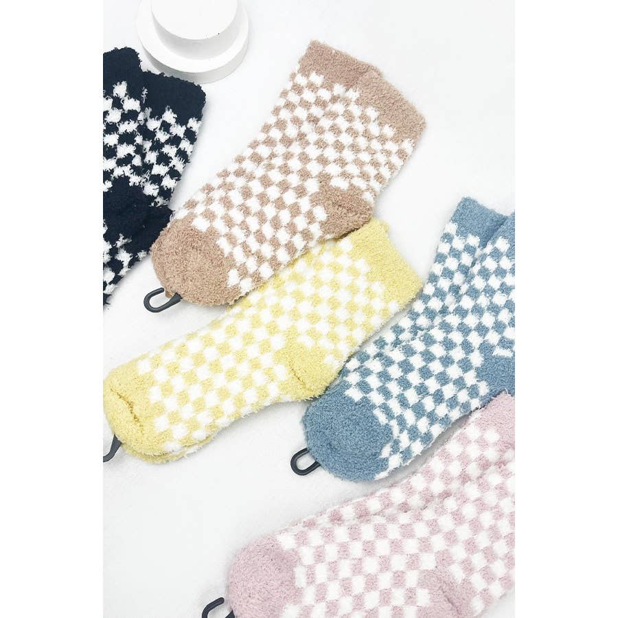 Checker Fleece Socks