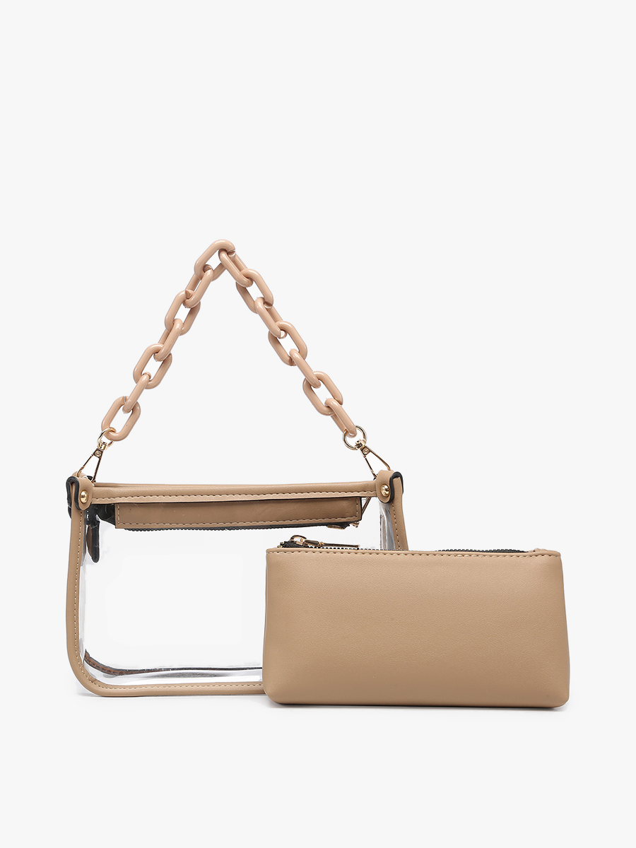 Jessica Stadium Clear Crossbody Bag – Chain Strap