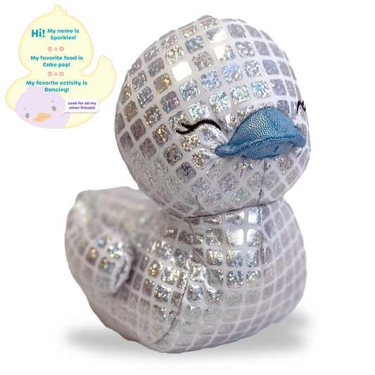 World's Softest Plush - 7" Sparkles Plush Duckee Highlandee