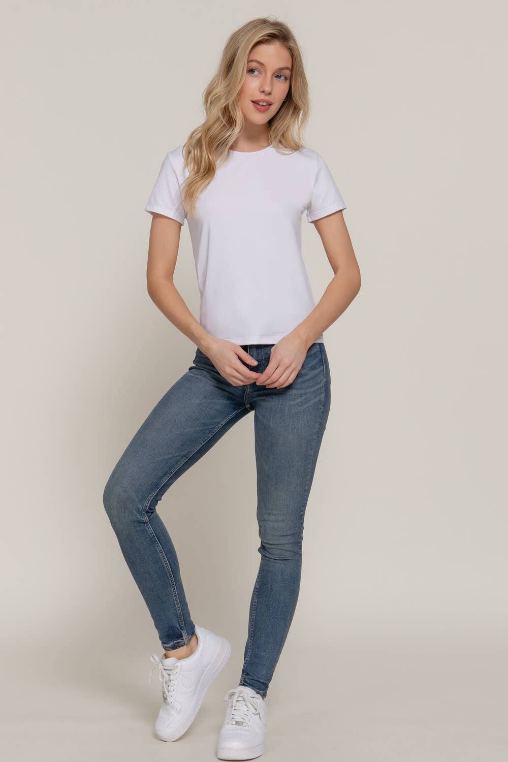 Short Sleeve Butter Soft Round Neck Top