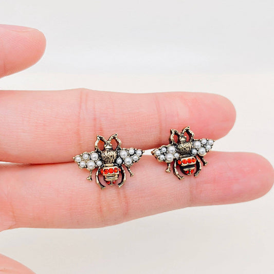 Vintage Bee Ear Studs