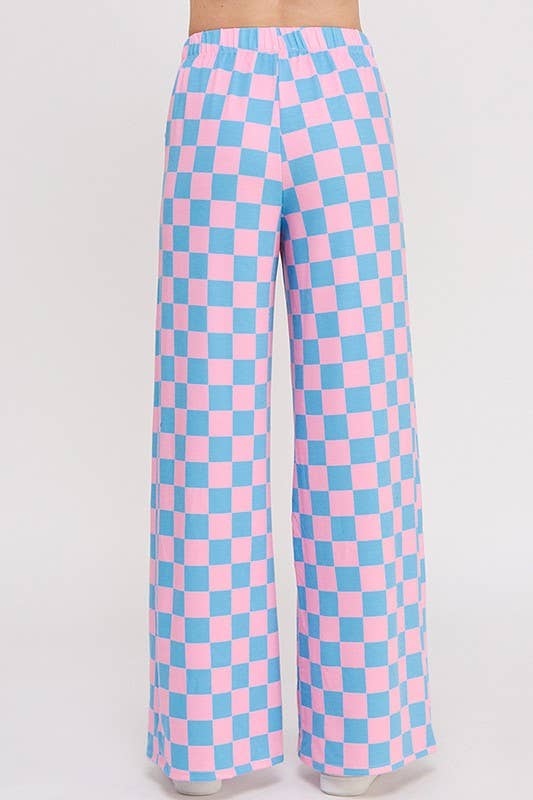 Plus Checkerboard Pants
