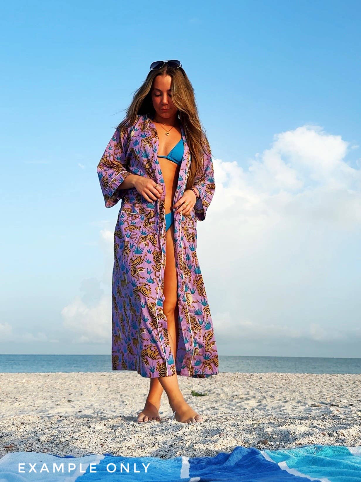 Women's Cotton Robe | Floral Print Kimono Cover-Up Duster