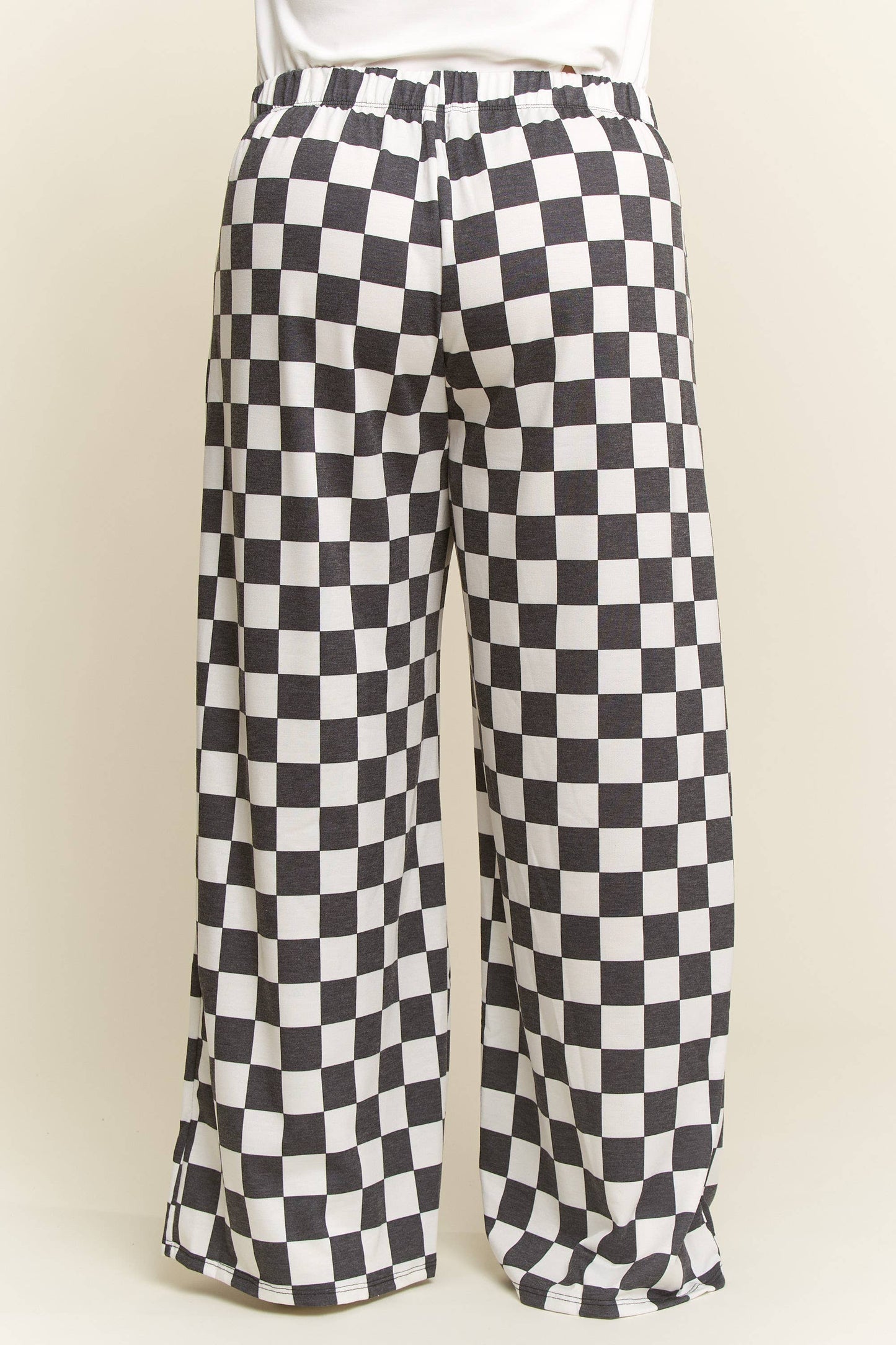 Plus Checkerboard Pants