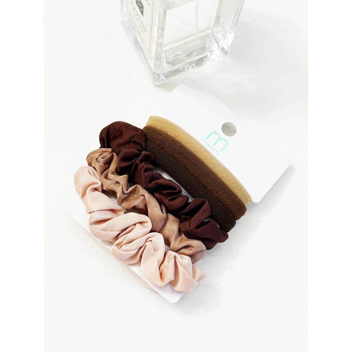 Brown Tones Tie and Scrunchie Set