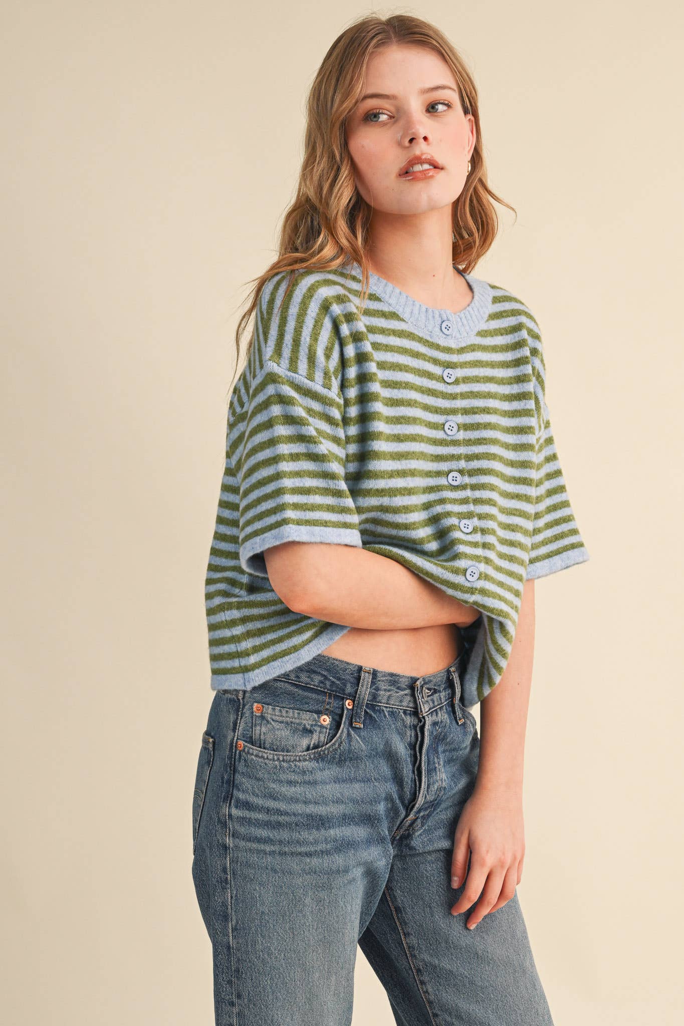 Lilly Striped Sweater Cardigan