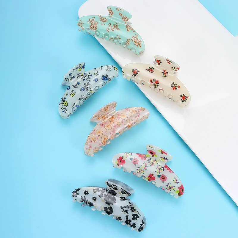 Floral Hair Claw Clip